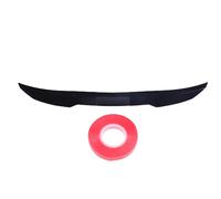 Shkalacar Alerón Trasero para Maletero de Coche, Material ABS de 117-128 Cm, Alerón Ajustable Fuerte Adherencia para Mayor Tracción y Carga Aerodinámica, con Cinta (Negro brillante + negro)