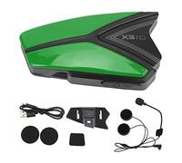 Shkalacar Auriculares 5.0 para Casco de Motocicleta con Reducción Activa de Ruido y Resistente Al Agua IP65, para Llamadas y Música Claras Mientras Conduces, Batería 1500 MAh, Tiempo (Verde)