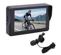 Shkalacar de Cámara de Visión Trasera para Bicicleta, Monitor Retrovisor Bicicleta 1080P 5 Pulgadas con Gran Angular 110° y Visión Nocturna, para Bicicletas Montaña,