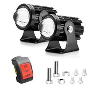 Shkalacar Faros antiniebla LED para moto, 2 unidades, faros adicionales para moto, 60 W, lámparas auxiliares blancas y amarillas, focos de moto LED impermeables para coche, tractor, camión, ATV, UTV,
