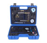 Shkalacar Kit de Prueba de Compresión y Fugas, Probador Presión Cilindro Motor Doble Calibre con Detector Fugas Alimentado por Aceite, para Motores Diésel Gasolina HDI