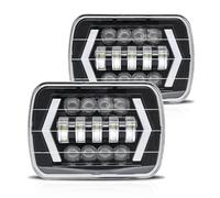 Shkalacar LED Faros de Trabajo Enchufe H4 Faros LED para Coche 7 Pulgadas de 7x6 o 5x7 Pulgadas Repuesto para Jeep Wrangler YJ Cherokee XJ Comanche MJ Chevrolet GMC y más 1pc/2pcs