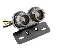 Shkalacar Luces traseras para motocicleta,Universal LED luz de parada o luz intermitente doble luces de remolque luces de soporte de placa de matrícula de freno