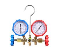 Shkalacar - Manómetro AC para R134a, R32, R22, R410A - Conjunto de colector 3 vías con adaptador