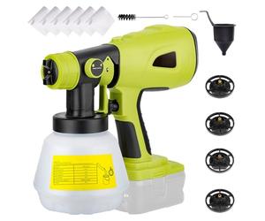 Shkalacar Pulverizador Pistola Pintura para DEWALT, Pistola Pintura Bateria RYOBI de 20V máx. con Contenedor de 1000ml Pistola para Pintar Paredes y Techos(batería NO incluida)