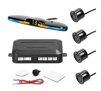 Shkalacar Radares de retroceso para el coche, sensor de aparcamiento con 4 sensores de aparcamiento Detección de distancia LED Pantalla de la Distancia Zumbador de advertencia