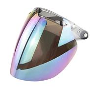 Shkalacar Visera de Casco, Lente de Casco de Moto, Lente de Burbuja Visor de protección contra el Viento de Burbuja de 3 broches