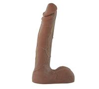 Shkanla Consolador Realista de Silicona 23cm, Pene consolador anal con ventosa fuerte para Jugar con Manos Libres, juguete sexual para mujeres y hombres (Marrón)