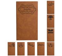 SHKINETARRY Cuaderno personalizado con nombre grabado, Diario de cuero personalizable para hombres y mujeres A6