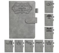 SHKINETARRY Cuaderno personalizado con nombre grabado, Diario de cuero personalizable para hombres y mujeres A5