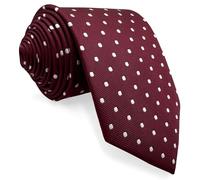 Shlax&Wing Rojo Puntos Maroon Boda Corbatas Para Hombre Corbata Flaca