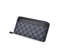 SHLWYG Cartera de Hombre Larga a Cuadros - Multitarjeta de Gran Capacidad con Correa de Mano, Simple y Hermosa