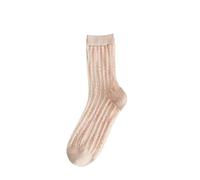 SHMEKUN Calcetines de Verano para Mujer Calcetines Callejeros Transparentes Delgados De Verano A Rayas De 3 Piezas-Rosa-EUR 34-39 (3PC)