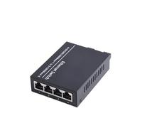 SHMKBDPF 1 conmutador convertidor de medios de fibra Gigabit monomodo de 2 fibras a 4 puertos RJ45 UPC/APC SC(1Pcs 1000M Converter)