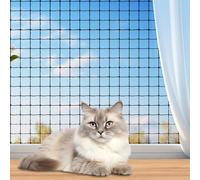 SHMSHNG Red para gatos para balcón, 6 x 3 m, red de protección reforzada con accesorios (cuerda de fijación de 19 m, 20 corbatas, 20 ganchos y 20 pines), resistente a mordeduras y desgarros para