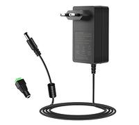 SHNITPWR Adaptador de Fuente de alimentación de 24V CA/CC, 100-240V hasta 24V, 2A, Enchufe Universal con Enchufe Europeo de 5,5 x 2,5 mm, para concentradores USB, enrutadores de Disco Duro Externo