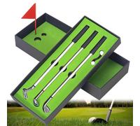 Shnmin Juego de Bolígrafos para Club de Golf, Mini Set de Palo de Golf, 3 Palos de Bolígrafo de Golf, como Regalo de Empresa para el Día del Padre, San Valentín, Empleados, Hombres, Jefes