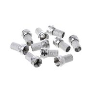 Shntig 10 Piezas 75-5 F Conector Tipo Tornillo para Antena de satelital RG6 Cable coaxial Conector TW Antipolvo Protector de Enchufe Adaptador de Enchufe de Seguridad Cable coaxial Cable Soldadura de