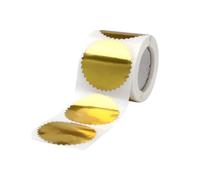 Shntig 100/250 UNIDS Certificado de Enrojecimiento de Plata Dorada Etiqueta de Sello de Empresa de Oblea Etiquetas de Engranaje de 45 Mm Etiqueta Adhesiva para Sello de Acero de en Relieve