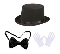Shntig Accesorios de disfraces de magos con sombrero, varita, lazos, corbata para actuaciones, accesorios, capa de Cosplay, sombrero, vestir, disfraz de mago