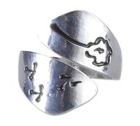 Shntig Anillo abierto único de compromiso para aniversario, ajustable, abierto, delicado, para niñas, joyería de dedo para mujer, color plateado