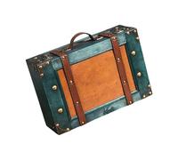 Shntig Baúl de transporte para el hogar con asa, organizador de viaje de madera hecho a mano para artículos del hogar, caja de almacenamiento de madera para el hogar