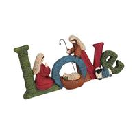 Shntig Belén de Resina clásico Que Incluye Figuras Familiares y de Amor Decoraciones de Invierno para hogar para Elegantes Decoraciones navideñas Decoración navideña