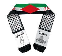 Shntig Bufanda con de Palestina lateral para todas las edades, accesorios de disfraces de fiesta, nacionales de Palestina para, vacaciones tradicionales, patrón étnico cálido