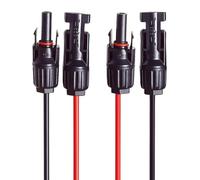 Shntig Cable de extensión profesional de panel solar de 10 AWG, multicontacto, 4 conectores, para estaciones solares, barcos, cable de alimentación fotovoltaica