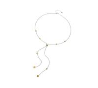 Shntig Collar moderno con borlas y piedras de circonita y cadena de acero inoxidable chapada en oro de 18 quilates, collar de cadena de acero inoxidable