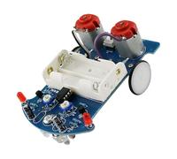 Shntig Conjunto de Robot de Seguimiento de línea con guía por Infrarrojos Compatibilidad con codificación Batería extraíble para electrónica Conjunto de seguidor de línea de fácil Montaje
