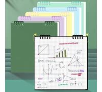 Shntig Cuaderno de carpetas recargable, cuaderno de diario con cuadrícula de 120 páginas para notas, planes, mapas mentales, notas, cuaderno de bocetos de programación diaria