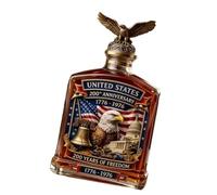 Shntig Decantador de whisky histórico que conmemora la independencia de Estados Unidos, botella de licor con diseño de grabado de pájaros, decantador de licor coleccionable