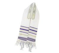 Shntig Elegante mantón de oración judaica Tallit de poliéster para reuniones de sinagoga u ocasiones formales Cómoda cubierta religiosa para la cabeza
