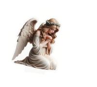 Shntig Escultura de oración, estatuilla Coleccionable Ornamento Oficina decoración del hogar estatuilla de ángel guardián