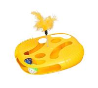 Shntig Identity Entertaining - Juguete de gato que incluye plumas elásticas y sendero colorido para ochocientos desafíos mentales desatados, construido a partir de un robusto juguete de gato de