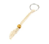 Shntig Jaula para colgante de piedras con llavero, llavero para niños y, cordón artesanal, llavero con soporte de piedra vacío, llaveros para mochilas