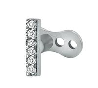 Shntig Joyería de perforación del cuerpo de acero inoxidable Conjunto de anclajes dérmicos incrustados de Accesorios de grado de implante microdérmico Top dérmico en forma de corazón