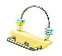 Shntig Juguete compacto para pájaros con soporte de posadera, de acero inoxidable, para jugar al gimnasio con juguete para masticar para el hogar u oficina, jaula, gimnasio, con masticación