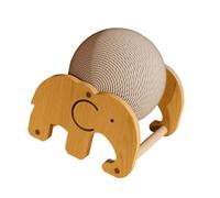 Shntig Juguete giratorio de cuerda de sisal para mascotas, conejos y hurones, con base que no se vuelca, juguete masticable para animales pequeños