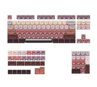 Shntig PBT+PC - Teclas moldeadas de lápiz labial de doble disparo, perfil HOA para teclados mecánicos de 61 a 108 teclas, teclado mecánico, teclas de repuesto