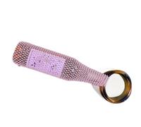 Shntig Planificador de espectro de múltiples compartimentos con detalles de cristal brillante, plan tejido artesanal, transportable, respuesta, arquitecto, licor, bolsa de regalo, púrpura, Mass Beauty