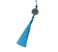 Shntig Práctico e intrincado amuleto de borlas Han Fu con diseños de flores de la suerte para eventos especiales y piezas culturales cotidianas Adorno de poliéster hecho a mano