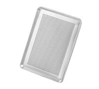 Shntig Sartenes rectangulares de aleación de aluminio antiadherentes perforadas para hornear para horno, utensilios de cocina para hornear