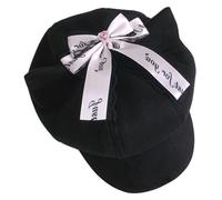 Shntig Sombrero de moda con orejas de gato encantadoras decoraciones de lazo punk octogonal sombrero para mujeres, adolescentes y niñas, accesorio octogonal para fiestas