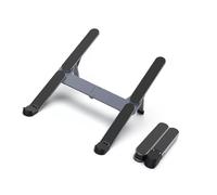 Shntig Soporte de refrigeración ventilado para laptop, construcción de aluminio, 6 alturas, plegable, elevadores de computadora portátil para oficinas y viajes, soporte de refrigeración de aleación de