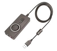 Shntig Tarjeta de Sonido Externa Compatible con múltiples Plataformas Tarjeta de Sonido Que Ofrece Auriculares Función de micrófono Adaptador de micrófono Plug and Play