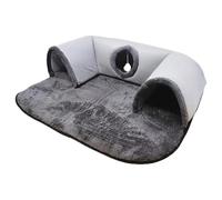 Shntig Túnel plegable de poliéster resistente que fomenta la curiosidad natural y el juego plegable para gatos