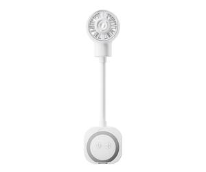 Shntig Ventilador portátil de clip con carga tipo C y niebla para computadora, clips ajustables en el ventilador de escritorio con función de pulverización e imanes fuertes