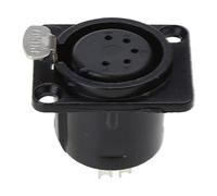 Shntig XLR-Enchufe de Montaje en Panel de 5 Pines, Conector de 5 núcleos, Tipo montado en Panel, Base de Forma Cuadrada, Amplificador, Montaje de Base de